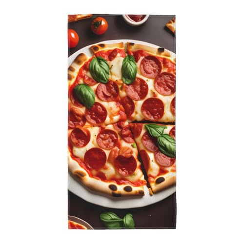 axzttupy Leichtes Handtuch mit Pizza-Aufdruck, wiederverwendbar, Badetücher, Fitnessstudio, Reisen, Yoga, Pool, Strand, Zuhause axzttupy Leichtes Handtuch mit Pizza-Aufdruck, wiederverwendbar, Badetücher, Fitnessstudio, Reisen, Yoga, Pool, Strand, Zuhause von axzttupy