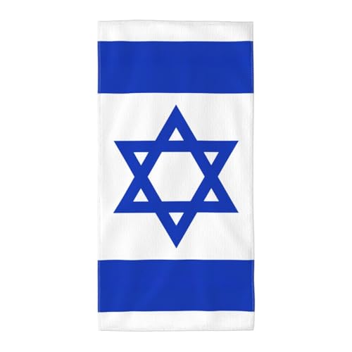 axzttupy Leichtes Handtuch mit israelischer Flagge, wiederverwendbar, Badetücher, Fitnessstudio, Reisen, Yoga, Pool, Strand, Zuhause von axzttupy