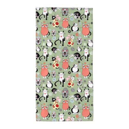 axzttupy Leichtes Handtuch mit niedlichem Cartoon-Katzen-Druck, wiederverwendbar, für Fitnessstudio, Reisen, Yoga, Pool, Strand, Zuhause axzttupy Leichtes Handtuch mit niedlichem Cartoon-Katzen-Druck, wiederverwendbar, für Fitnessstudio, Reisen, Yoga, Pool, Strand, Zuhause von axzttupy