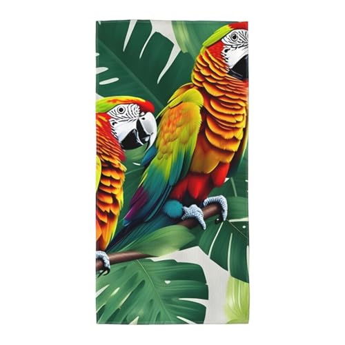 axzttupy Leichtes Handtuch mit tropischen Blumenblättern, Papageien-Druck, wiederverwendbar, für Fitnessstudio, Reisen, Yoga, Pool, Strand, Zuhause axzttupy Leichtes Handtuch mit tropischen Blumenblättern, Papageien-Druck, wiederverwendbar, für Fitnessstudio, Reisen, Yoga, Pool, Strand, Zuhause von axzttupy