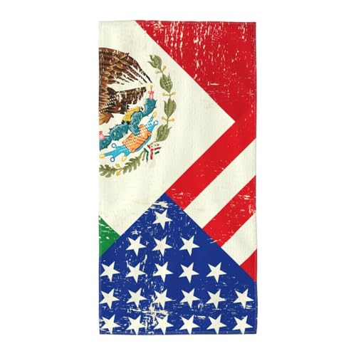 axzttupy Mexikanische amerikanische Flagge, leicht, wiederverwendbar, Badetücher, Fitnessstudio, Reisen, Yoga, Pool, Strand, Zuhause axzttupy Mexikanische amerikanische Flagge, leicht, wiederverwendbar, Badetücher, Fitnessstudio, Reisen, Yoga, Pool, Strand, Zuhause von axzttupy