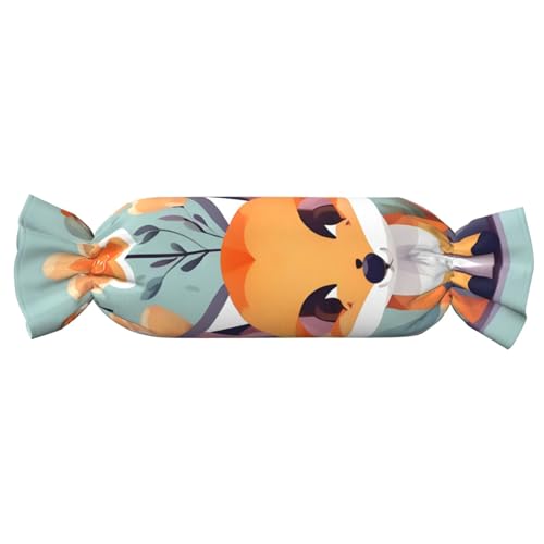 axzttupy Niedliches Kissen mit Fuchs-Blumen-Druck, Funktionalität, Süßigkeiten, zylindrisches Kissen, hautfreundliches Kissen, Schlafzimmer, bequem axzttupy Niedliches Kissen mit Fuchs-Blumen-Druck, Funktionalität, Süßigkeiten, zylindrisches Kissen, hautfreundliches Kissen, Schlafzimmer, bequem von axzttupy