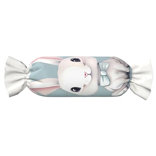 axzttupy Niedliches weißes Kaninchen-Druck, Funktionalität, Süßigkeiten, zylindrisches Kissen, hautfreundliches Kissen, Schlafzimmer, bequem axzttupy Niedliches weißes Kaninchen-Druck, Funktionalität, Süßigkeiten, zylindrisches Kissen, hautfreundliches Kissen, Schlafzimmer, bequem von axzttupy