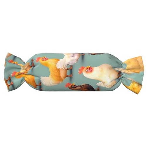axzttupy Niedliches zylindrisches Kissen mit Huhn-Motiv, hautfreundlich, für Schlafzimmer, bequem axzttupy Niedliches zylindrisches Kissen mit Huhn-Motiv, hautfreundlich, für Schlafzimmer, bequem von axzttupy