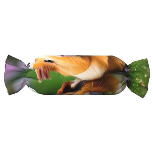 axzttupy Niedliches zylindrisches Kissen mit Meerschweinchen-Aufdruck, hautfreundlich, für Schlafzimmer, bequem axzttupy Niedliches zylindrisches Kissen mit Meerschweinchen-Aufdruck, hautfreundlich, für Schlafzimmer, bequem von axzttupy