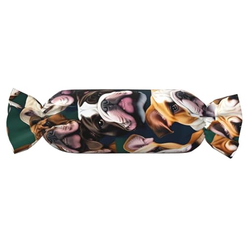 axzttupy Niedliches zylindrisches Kissen mit englischer Bulldogge, niedliches Design, für Schlafzimmer, bequem axzttupy Niedliches zylindrisches Kissen mit englischer Bulldogge, niedliches Design, für Schlafzimmer, bequem von axzttupy