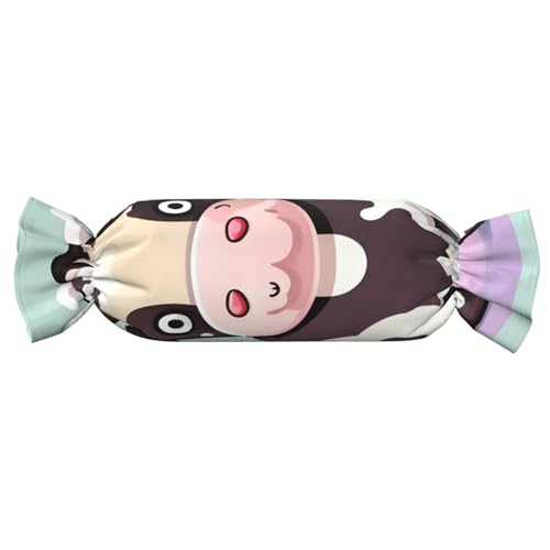 axzttupy Niedliches zylindrisches Kissen mit schwarzem Kuhdruck, hautfreundlich, für Schlafzimmer, bequem axzttupy Niedliches zylindrisches Kissen mit schwarzem Kuhdruck, hautfreundlich, für Schlafzimmer, bequem von axzttupy