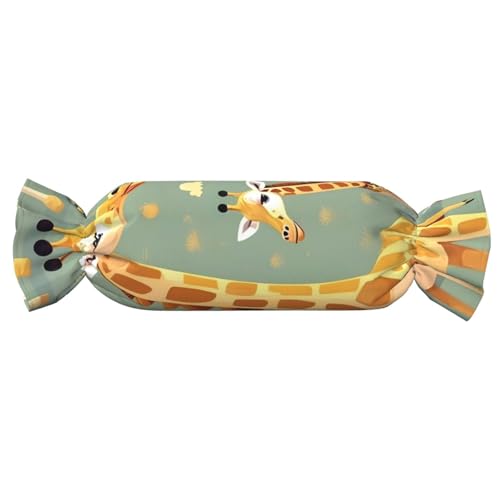 axzttupy Niedliches zylindrisches Kissen mit wildem Cartoon-Giraffen-Druck, hautfreundlich, für Schlafzimmer, bequem axzttupy Niedliches zylindrisches Kissen mit wildem Cartoon-Giraffen-Druck, hautfreundlich, für Schlafzimmer, bequem von axzttupy