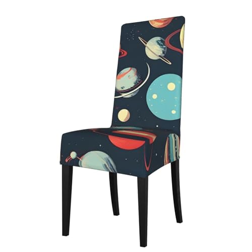 axzttupy Outer Space PlanetPrint Stuhlhussen, wasserdicht, knitterfrei, Schonbezüge für die meisten Armlehnenstühle von axzttupy