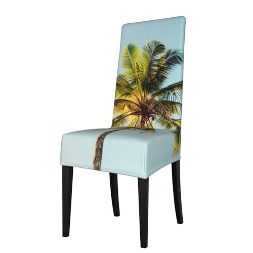 axzttupy Palm TreePrint Stuhlhussen, wasserdicht, knitterfrei, Schonbezüge für die meisten Armlehnenstühle von axzttupy