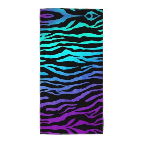 axzttupy Violett/Blau/Grünes Camouflage-Zebrastreifenmuster, leichtes Handtuch, wiederverwendbar, Badetücher, Fitnessstudio, Reisen, Yoga, Pool, Strand, Zuhause axzttupy Violett/Blau/Grünes Camouflage-Zebrastreifenmuster, leichtes Handtuch, wiederverwendbar, Badetücher, Fitnessstudio, Reisen, Yoga, Pool, Strand, Zuhause von axzttupy