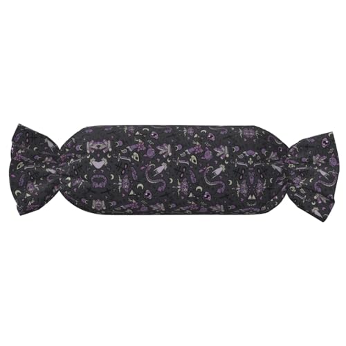 axzttupy Zylindrisches Kissen, Motiv: Gothic, gruseliger Druck, niedlich, hautfreundlich, für Schlafzimmer, bequem, Violett / Schwarz axzttupy Zylindrisches Kissen, Motiv: Gothic, gruseliger Druck, niedlich, hautfreundlich, für Schlafzimmer, bequem, Violett / Schwarz von axzttupy