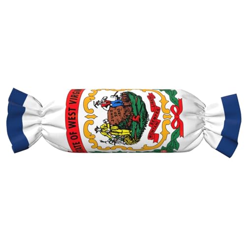 axzttupy Zylindrisches Kissen, Motiv: West-Virginia-Staatsflagge, bedruckt, Süßigkeiten, hautfreundliches Kissen, Schlafzimmer, bequem axzttupy Zylindrisches Kissen, Motiv: West-Virginia-Staatsflagge, bedruckt, Süßigkeiten, hautfreundliches Kissen, Schlafzimmer, bequem von axzttupy