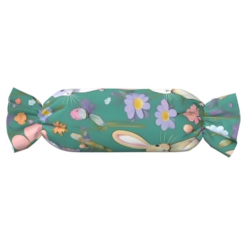 axzttupy Zylindrisches Kissen mit Blumen-, Hasen- und Vögel-Aufdruck, hautfreundlich, für Schlafzimmer, bequem axzttupy Zylindrisches Kissen mit Blumen-, Hasen- und Vögel-Aufdruck, hautfreundlich, für Schlafzimmer, bequem von axzttupy