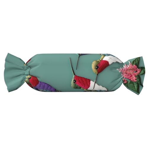 axzttupy Zylindrisches Kissen mit Blumen- und Kolibris-Stickereien, bedruckt, Funktionalität, niedliches Kissen, für Schlafzimmer, bequem axzttupy Zylindrisches Kissen mit Blumen- und Kolibris-Stickereien, bedruckt, Funktionalität, niedliches Kissen, für Schlafzimmer, bequem von axzttupy