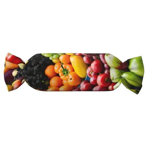 axzttupy Zylindrisches Kissen mit Gemüse, Obst, 1 Druck, hautfreundlich, für Schlafzimmer, bequem axzttupy Zylindrisches Kissen mit Gemüse, Obst, 1 Druck, hautfreundlich, für Schlafzimmer, bequem von axzttupy