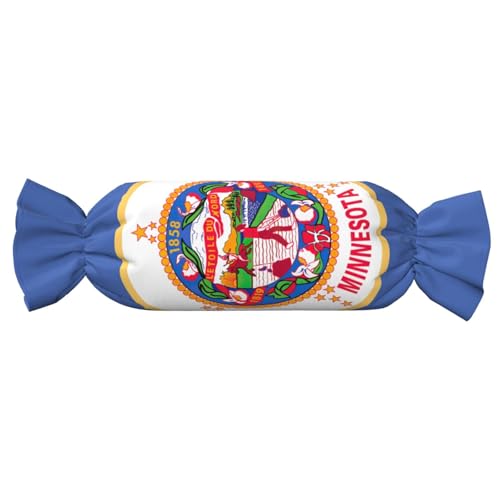 axzttupy Zylindrisches Kissen mit Minnesota-Staatsflaggen-Druck, Funktionalität, Süßigkeiten, hautfreundliches Kissen, Schlafzimmer, bequem axzttupy Zylindrisches Kissen mit Minnesota-Staatsflaggen-Druck, Funktionalität, Süßigkeiten, hautfreundliches Kissen, Schlafzimmer, bequem von axzttupy