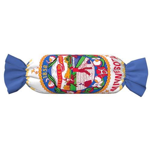 axzttupy Zylindrisches Kissen mit Minnesota-Staatsflaggen-Druck, Funktionalität, Süßigkeiten, hautfreundliches Kissen, Schlafzimmer, bequem axzttupy Zylindrisches Kissen mit Minnesota-Staatsflaggen-Druck, Funktionalität, Süßigkeiten, hautfreundliches Kissen, Schlafzimmer, bequem von axzttupy