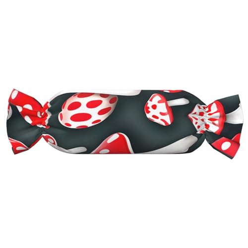 axzttupy Zylindrisches Kissen mit Pilzdruck, hautfreundlich, für Schlafzimmer, bequem, Rot / Weiß axzttupy Zylindrisches Kissen mit Pilzdruck, hautfreundlich, für Schlafzimmer, bequem, Rot / Weiß von axzttupy