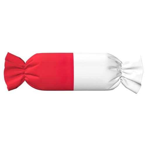axzttupy Zylindrisches Kissen mit Singapur-Flagge, niedliches Kissen, hautfreundlich, für Schlafzimmer, bequem von axzttupy