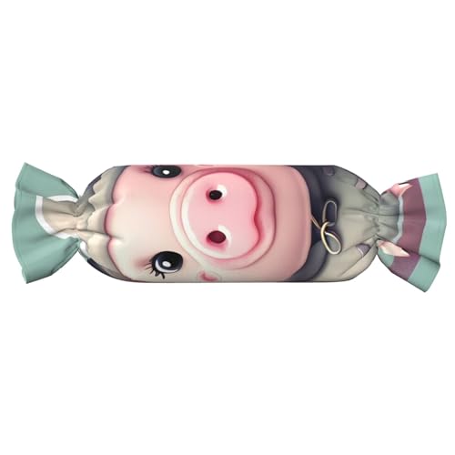 axzttupy Zylindrisches Kissen mit niedlichem Schweine-Druck, hautfreundlich, für Schlafzimmer, bequem axzttupy Zylindrisches Kissen mit niedlichem Schweine-Druck, hautfreundlich, für Schlafzimmer, bequem von axzttupy