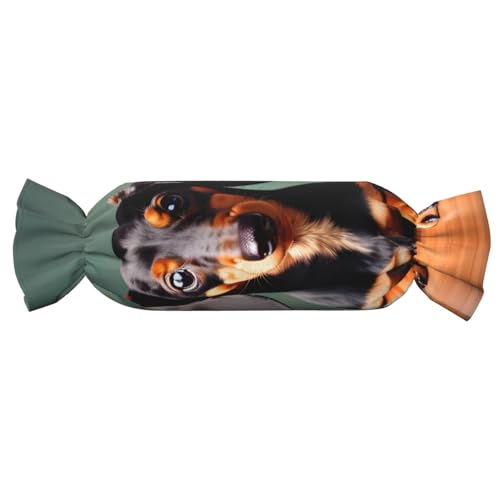 axzttupy Zylindrisches Kissen mit süßem Dackel-Druck, Funktionalität, niedliches Kissen, hautfreundlich, Schlafzimmer, bequem axzttupy Zylindrisches Kissen mit süßem Dackel-Druck, Funktionalität, niedliches Kissen, hautfreundlich, Schlafzimmer, bequem von axzttupy