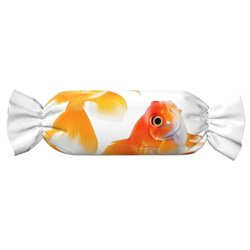 axzttupy Zylindrisches Kissen mit süßem Goldfisch-Druck, hautfreundlich, für Schlafzimmer, bequem axzttupy Zylindrisches Kissen mit süßem Goldfisch-Druck, hautfreundlich, für Schlafzimmer, bequem von axzttupy