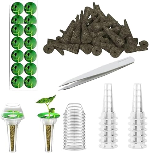 64 Stück Seed Pod Kit für Aerogarden Hydroponisches Anzuchtsystem Set – Wachstumsschwämme, PVC Etiketten, Pflanzenkorb mit Deckel, Kompatibel mit Hydroponic System für Indoor Garten & Pflanzenzucht 64 Stück Seed Pod Kit für Aerogarden Hydroponisches Anzuchtsystem Set – Wachstumsschwämme, PVC Etiketten, Pflanzenkorb mit Deckel, Kompatibel mit Hydroponic System für Indoor Garten & Pflanzenzucht von azttior