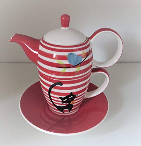 Tea for one Set "Elly" Keramik, 4-teilig Kanne: 0,35 l, Tasse: 0,25 l von b + d