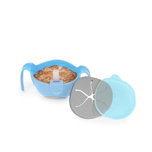 b.box Baby Schüssel + Strohhalm | 3-in-1 Snackschale mit Deckel, To-Go-Snackbecher, Müslischüssel | Für Spülmaschine und Mikrowelle | 250 ml von b.box