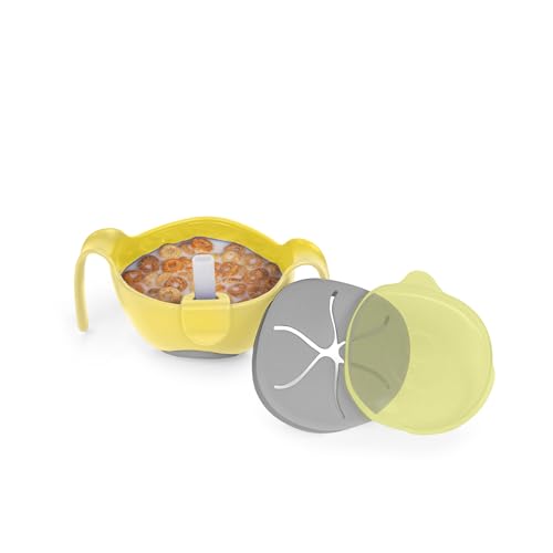b.box Baby Schüssel + Strohhalm | 3-in-1 Snackschale mit Deckel, To-Go-Snackbecher, Müslischüssel | Für Spülmaschine und Mikrowelle | 250 ml von b.box