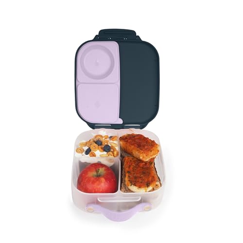 b.box Mini Brotdose für Kinder mit Fächern | Bento Box, 3 Fächer (2 Auslaufsicher) | Lunchbox für Gerichte & Snacks | Platz für Ganzes Obst | BPA-frei von b.box