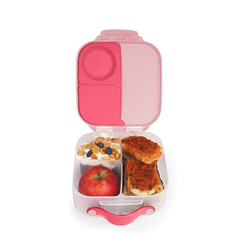 b.box Mini Brotdose für Kinder mit Fächern | Bento Box, 3 Fächer (2 Auslaufsicher) | Lunchbox für Gerichte & Snacks | Platz für Ganzes Obst | BPA-frei von b.box