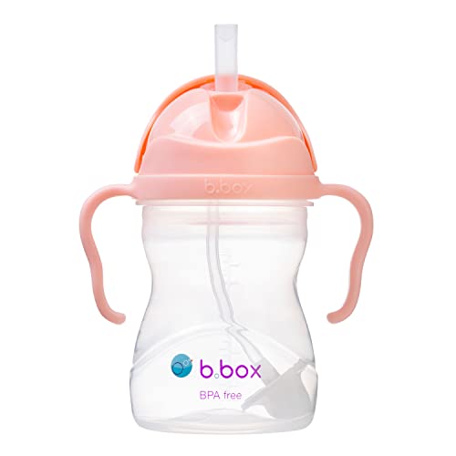 b.box Trinklernbecher Für Jeden Winkel | Flip-Top, Schwerer Strohhalm, Griff, Auslaufsicher | BPA-Frei & für Spülmaschine | Ab 6 M | 240 ml, Rosa, Tutti Frutti von b.box