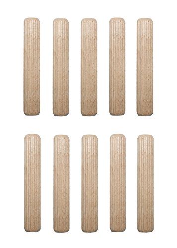 Holzdübel Riffeldübel Holzverbinder FSC® 16x80mm 10 Stück (0026) von B2Q