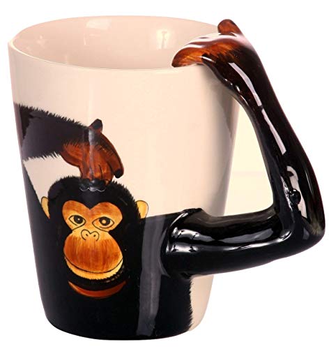 Affen-Keramik-Becher-Tasse-Tier-3d Tasse-mit-Tier-bild-motiv Affenmotiv 10 x 14 x 12 cm von B2SEE