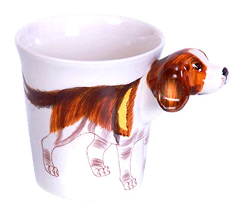 Beagle-Hund-e-Tasse Tier Tasse-3d-mit-Hund-emotiv Hunde-kopf-bild von B2SEE
