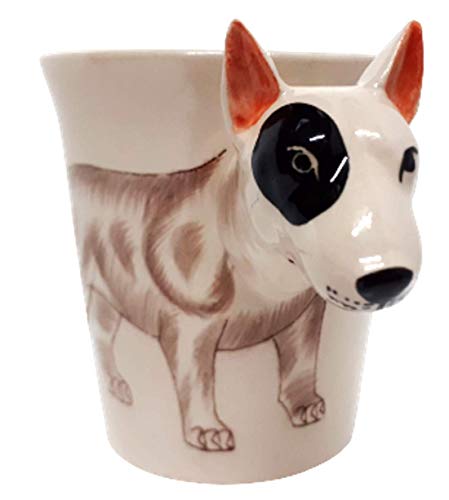 Bullterrier Tasse 3d Tier Tasse 3d Becher Keramik Tasse mit Hundemotiv Hundekopf von B2SEE