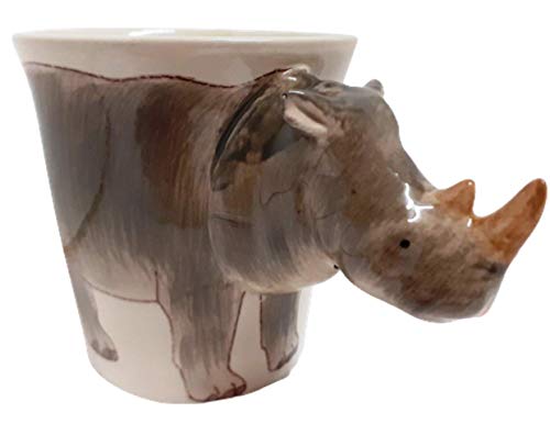 Nashorn Tier Tasse 3d Tasse Becher Keramik Tasse mit Tieren Tiermotiven von B2SEE