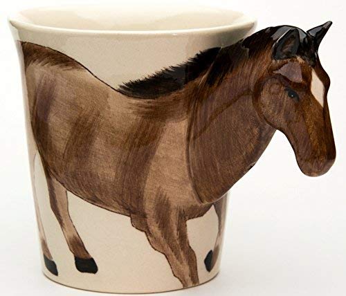 Pferde Tasse Tier Becher Geschenke aus Keramik Deko für Pferdeliebhaber" Pferd 14 x 15 x 10 cm von B2SEE