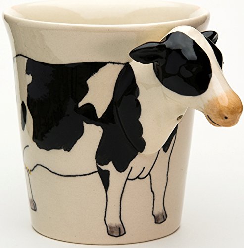 Tasse mit Kuh Tasse-Tier-tasse-3d tasse-tier-motiv-form Tasse als Geschenk für Tierliebhaber Kuh 14 x 15 x 10 cm von B2SEE