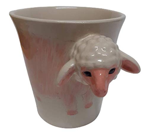 B2SEE Tier/Schaf/Schäfchen Tasse 3D/Becher mit Tiermotiv/Schaf/Schäfchen Geschenk/Figur Tierliebhaber/Tierfreund von B2SEE