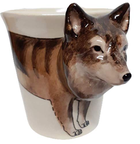 Wolf Tasse Tier Tasse 3d Tasse Keramik Becher mit Tieren Tiermotiven von B2SEE