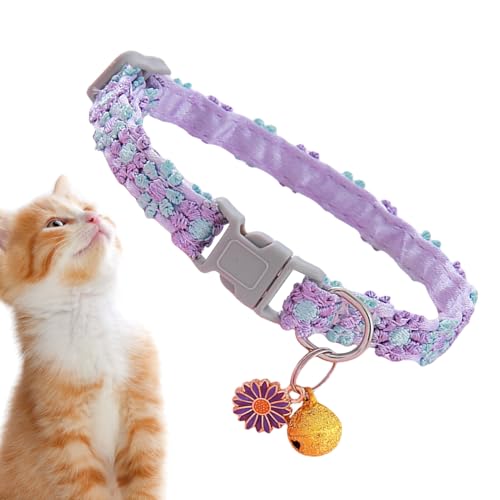 baabeash Katzenhalsband Mit Glöckchen | Schnellöffnendes Sicherheitshalsband Für Katzen - Blumenmuster Für Kleine Und Mittlere Haustiere baabeash Katzenhalsband Mit Glöckchen | Schnellöffnendes Sicherheitshalsband Für Katzen - Blumenmuster Für Kleine Und Mittlere Haustiere von baabeash