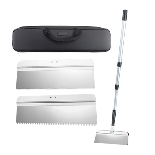 baabeash Selbstnivellierende Betonwerkzeuge,Teleskopstange Einstellbarer Bodenrakel | Selbstnivellierender Bodenschaber - für Handwerker Heimwerker Hausbesitzer Garage Keller Werkstatt Außenbereich baabeash Selbstnivellierende Betonwerkzeuge,Teleskopstange Einstellbarer Bodenrakel | Selbstnivellierender Bodenschaber - für Handwerker Heimwerker Hausbesitzer Garage Keller Werkstatt Außenbereich von baabeash