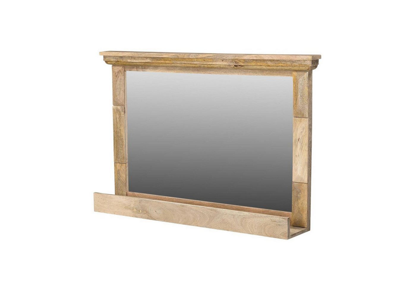 baario Badspiegel Badspiegel PAZIN 100x65cm, mit Ablage massiv Mangoholz Vintage Design baario Badspiegel Badspiegel PAZIN 100x65cm, mit Ablage massiv Mangoholz Vintage Design von baario