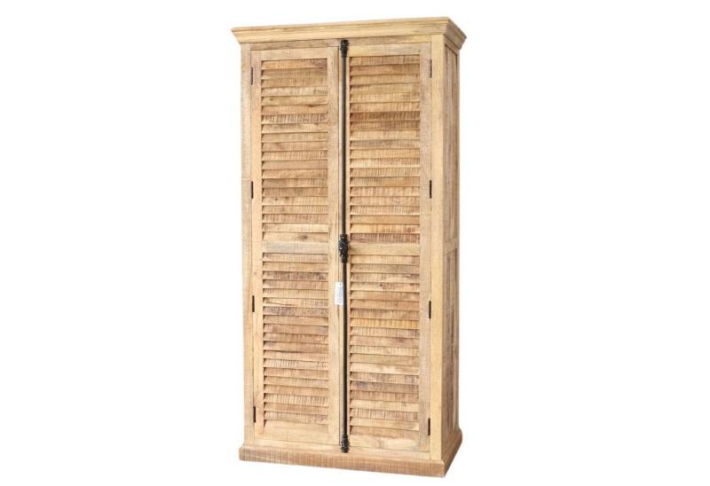 baario Kleiderschrank Kleiderschrank GUER braun 100cm Lamellenschrank Garderobe massiv Shabby Vintage Design baario Kleiderschrank Kleiderschrank GUER braun 100cm Lamellenschrank Garderobe massiv Shabby Vintage Design von baario