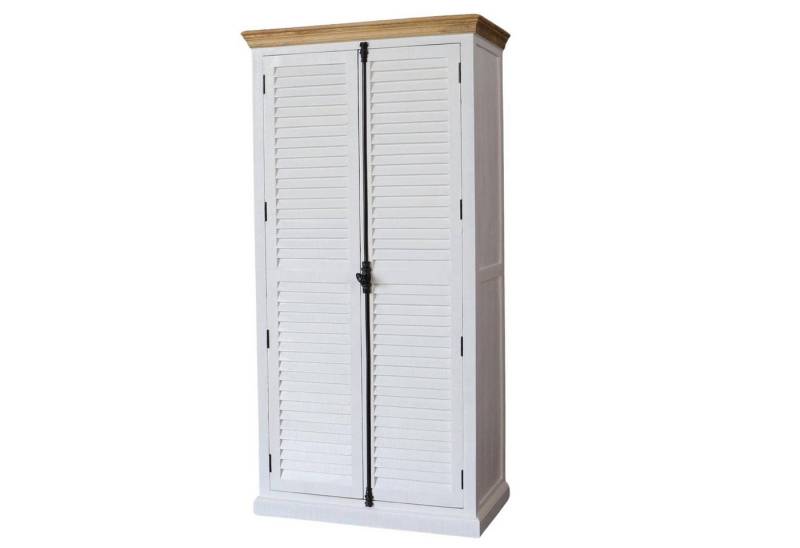 baario Kleiderschrank Kleiderschrank GUER weiss 100cm Lamellenschrank Garderobe massiv Shabby Vintage Design baario Kleiderschrank Kleiderschrank GUER weiss 100cm Lamellenschrank Garderobe massiv Shabby Vintage Design von baario