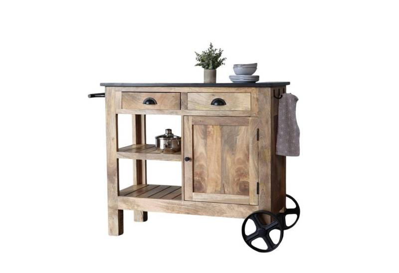 baario Pflanztisch Servierwagen PULA Vintage, massiv Mangoholz Marmorplatte Rollen Küchenarbeitstisch baario Pflanztisch Servierwagen PULA Vintage, massiv Mangoholz Marmorplatte Rollen Küchenarbeitstisch von baario