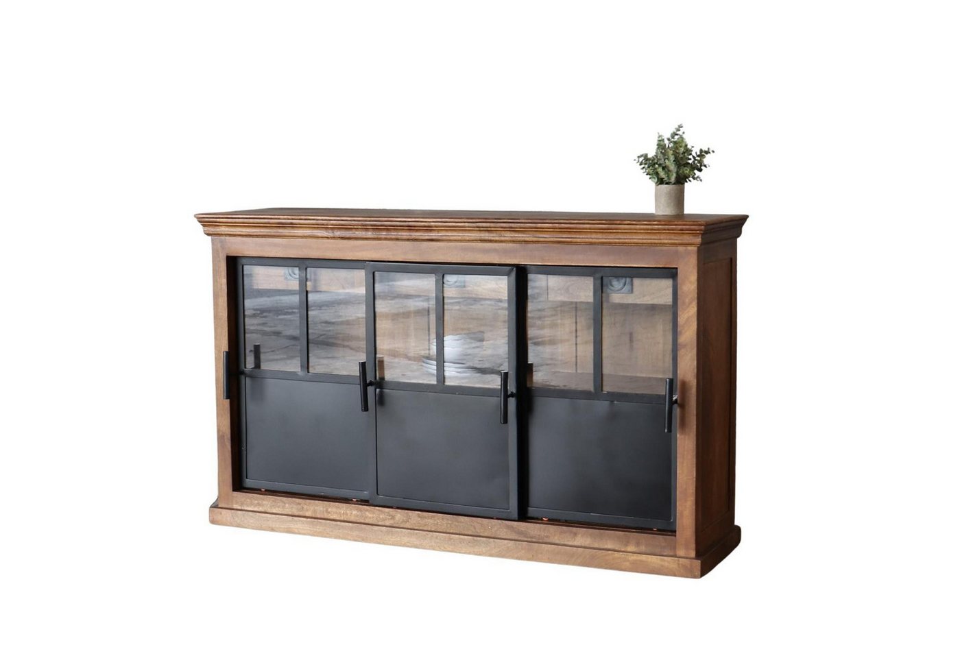 baario Sideboard Sideboard IVETTE Industrial Style, Anrichte massiv Mangoholz & Eisen Kommode baario Sideboard Sideboard IVETTE Industrial Style, Anrichte massiv Mangoholz & Eisen Kommode von baario